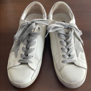 White Sneakers with Gray Accents